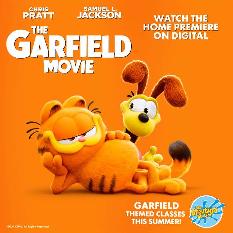 Cool Cats Get Creative with The Garfield Movie and Creation Station This Summer And Win Prizes!