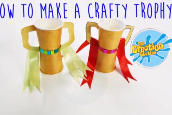 Crafty trophy made from recycled materials