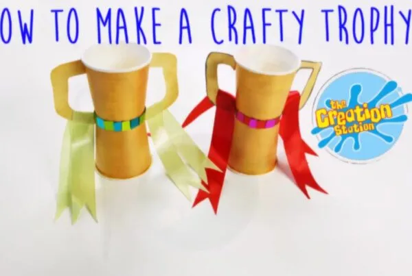 Crafty trophy made from recycled materials