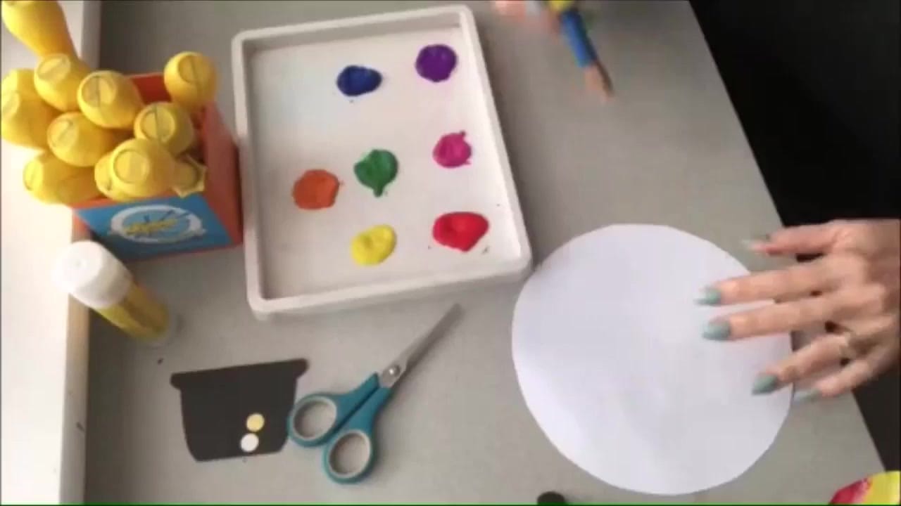 Materials needed for quick rainbow craft