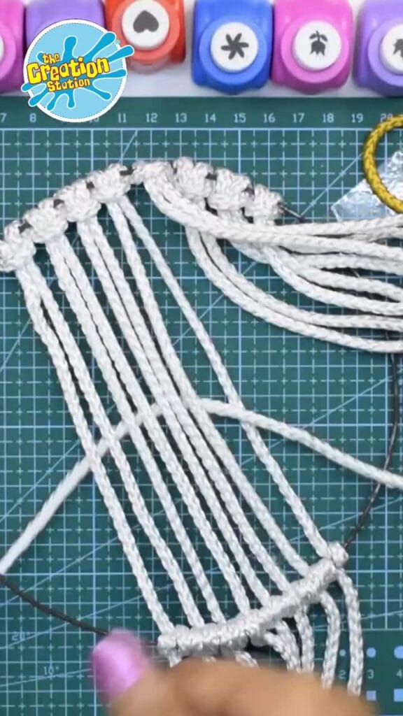 Macrame wall hanging.