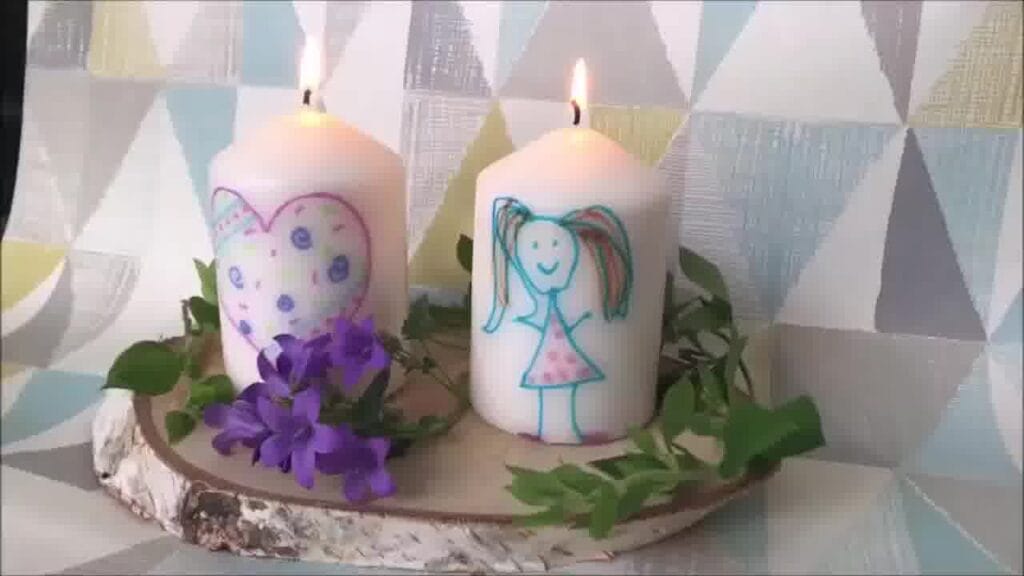 Handmade personalised candle
