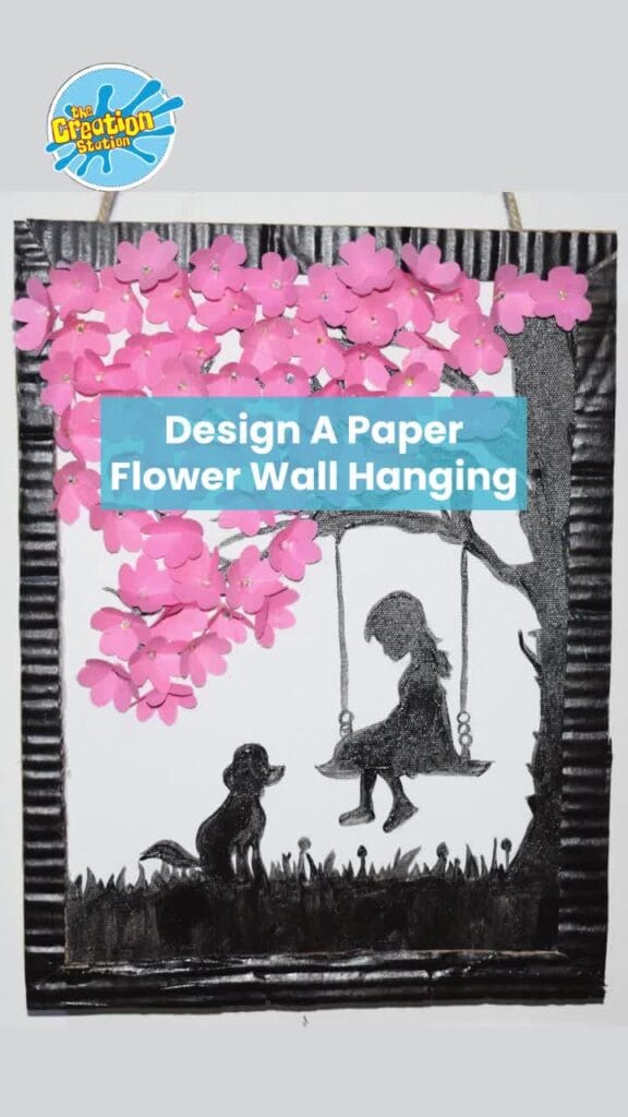 Completed paper flower art