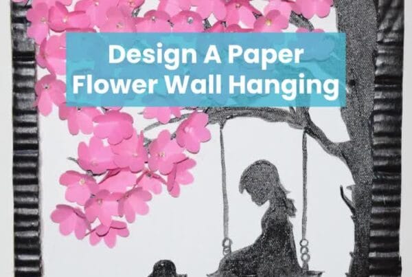 Completed paper flower art