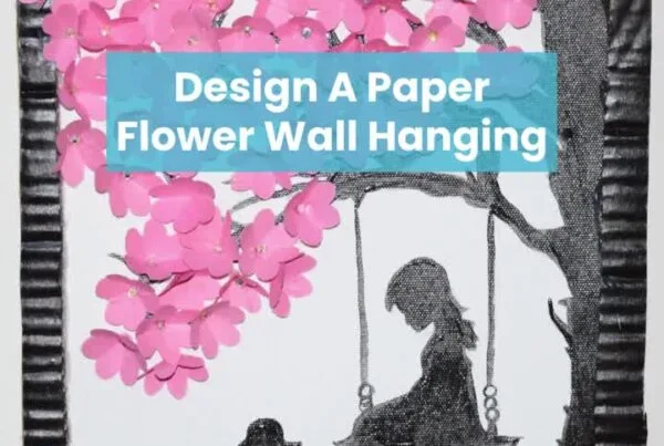 Completed paper flower art
