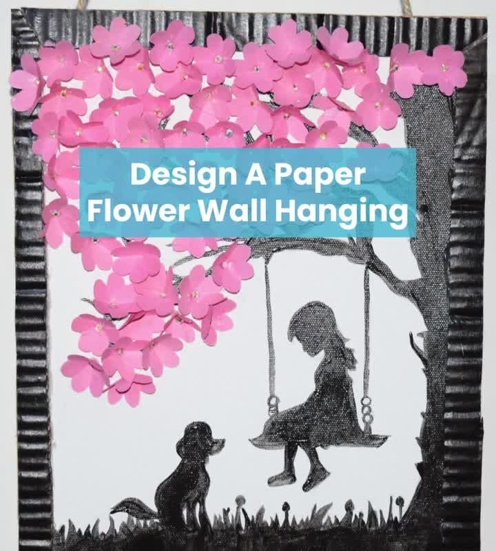 Completed paper flower art