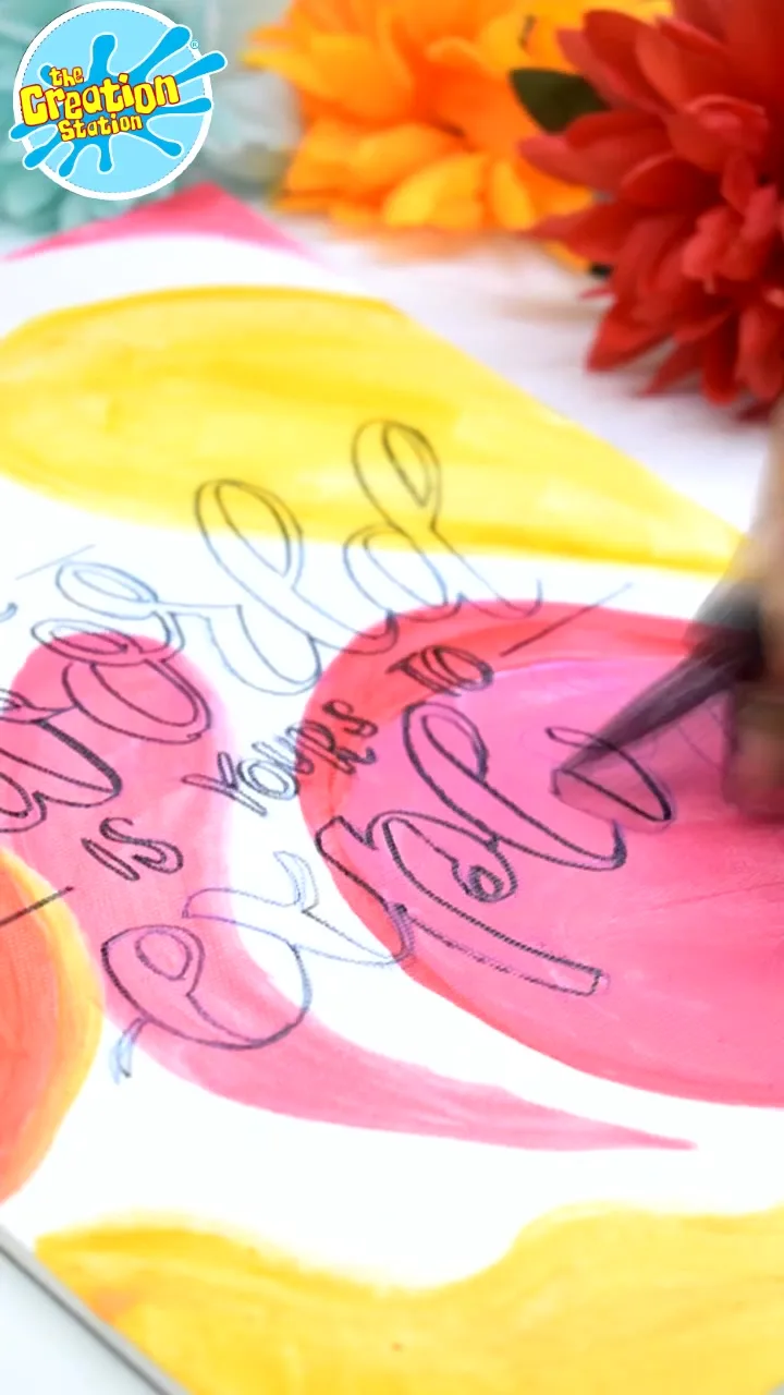 Artist practising basic upstrokes and downstrokes to learn pressure control.