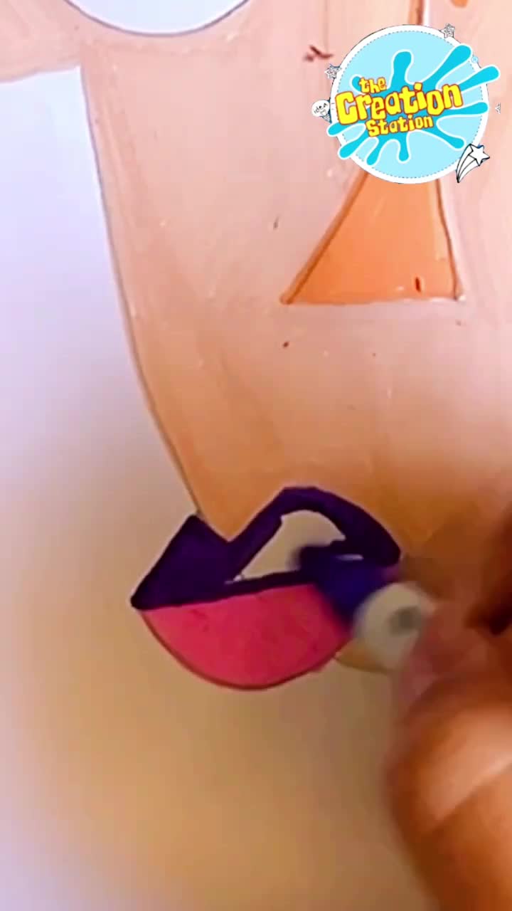 yes, nose, and mouth being drawn in unusual positions to create a cubist-style face