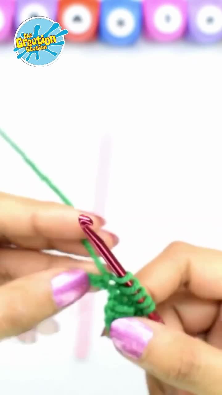 Crochet hook and yarn ready to start making a handmade bookmark