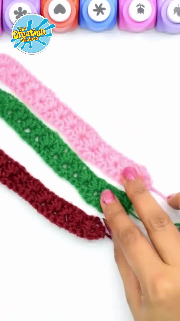 Handmade crochet bookmark with yarn ends trimmed and ready to use